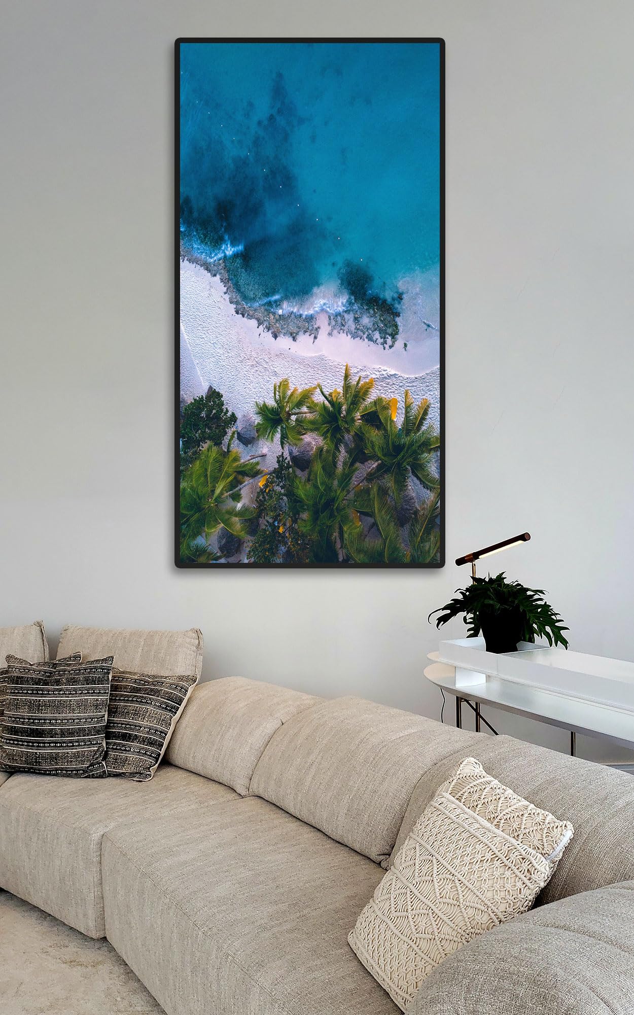 Instarry 5D Diamond Painting Kit Foresta Della Spiaggia dell'Oceano Decorazione per Casa e Pareti 120x60 cm