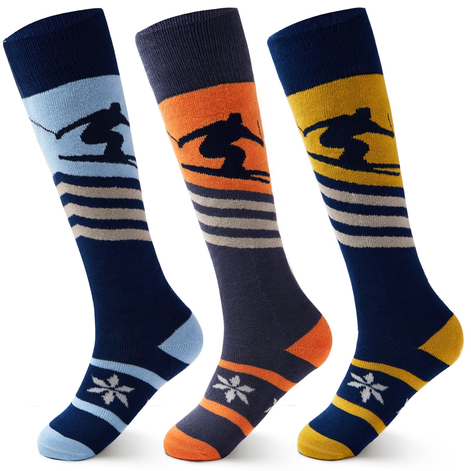 Boys Ski Socks Kids Winter Warm Socks Boys Long Socks Cozy Thermal Socks for Boys Multipack 3 Pairs