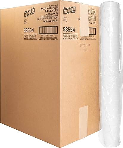 Genuine Joe Hot/Cold 16oz Foam Cups (Pack of 500)