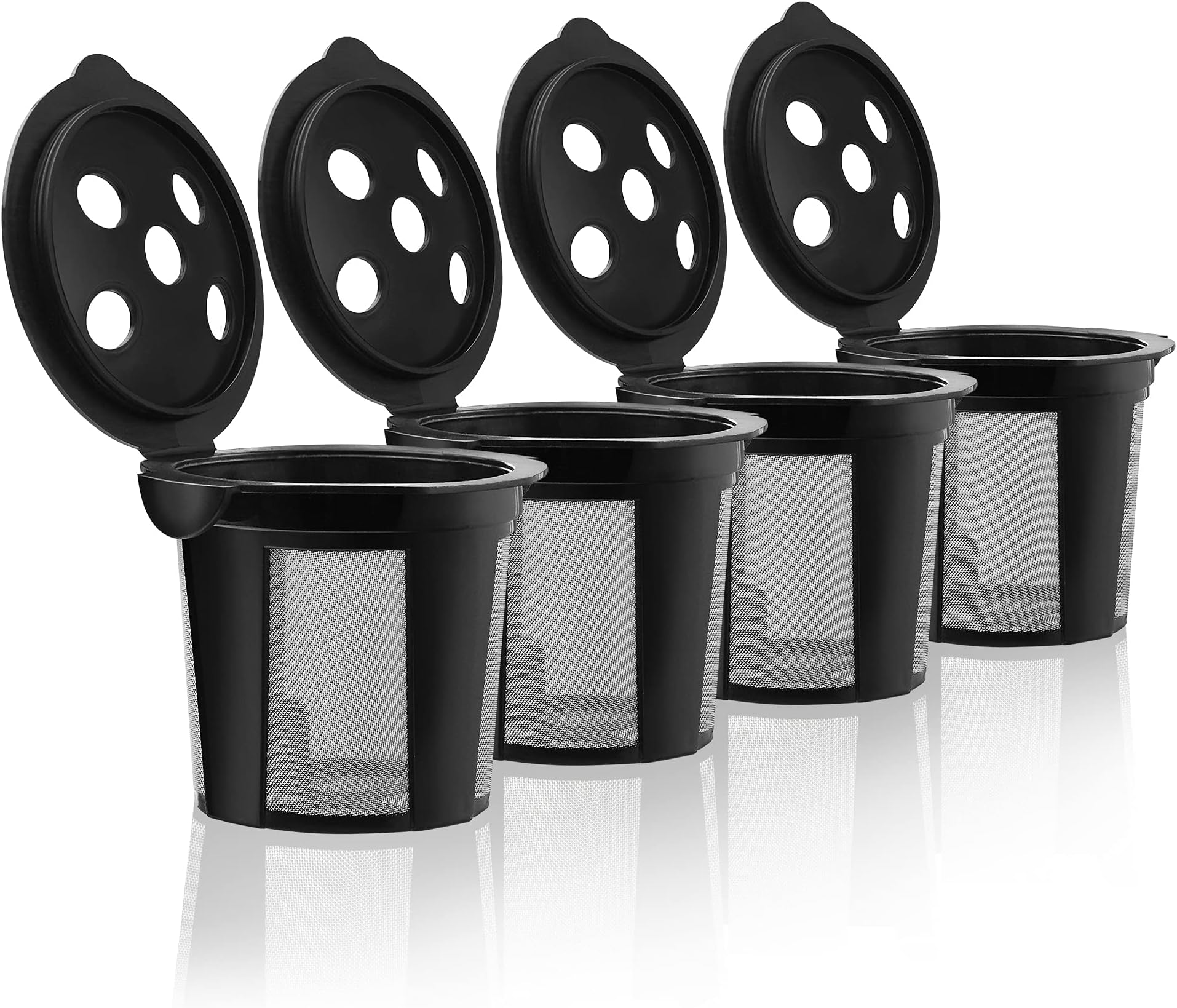 4 Reusable K Cups for Keurig K Supreme and Keurig K Supreme Plus Coffee Makers - 4 Refillable Kcups Coffee Filters for K-Supreme and K-Supreme Plus Brewers
