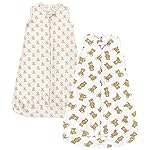 Hudson Baby Unisex Baby Cotton Wearable Sleeping Bag, Sack, Blanket, Teddy Bear Sleeveless, 12-18 Months