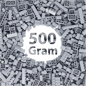 Bulk Light Grey Building Bricks, Classic Building Blocks Compatible with All Major Brands