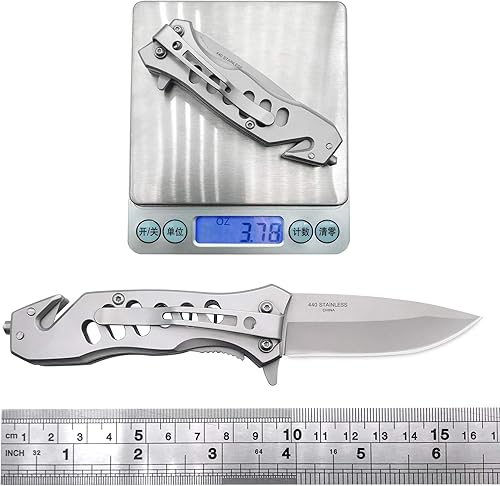 Miniatura 8 de ALBATROSS EDC - Navaja táctica plegable de bolsillo genial y afilada, cuchillos de apertura asistida por resorte SpeedSafe con bloqueo de línea,