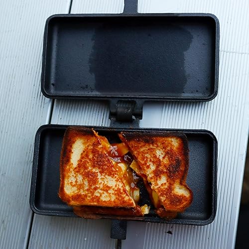 Miniatura 6 de Lot45 Molde para hacer tartas de hierro fundido, 8 x 4 pulgadas, bandeja de cocción para tartas abiertas y fogatas