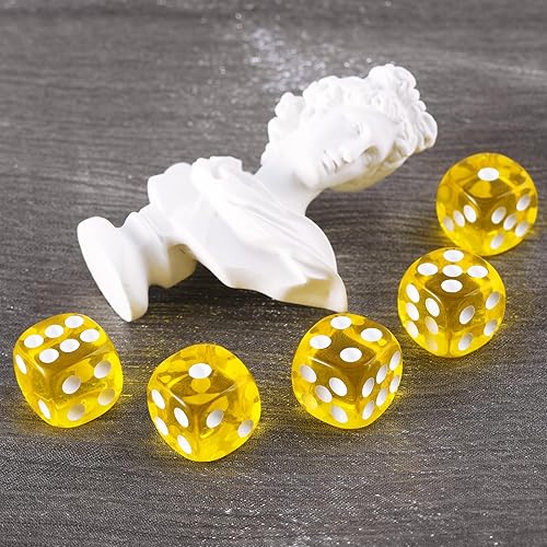 Miniatura 196 de Juego de 36 dados mini de 0.472 in, 6 caras, juego de dados con patrón de perlas, 6 dados estándar para Yahtzee, Bunco o enseñanza de matemáticas