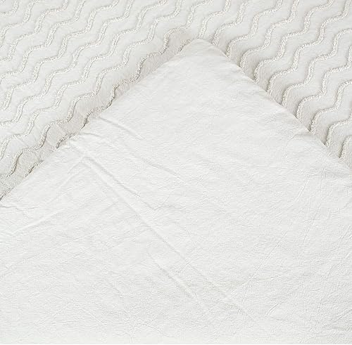 Miniatura 4 de Better Trends Colección de edredón de cama 100% algodón, diseño de edredón Isabella en matrimonialQueen, tamaño marfil, juego de edredón de lujo