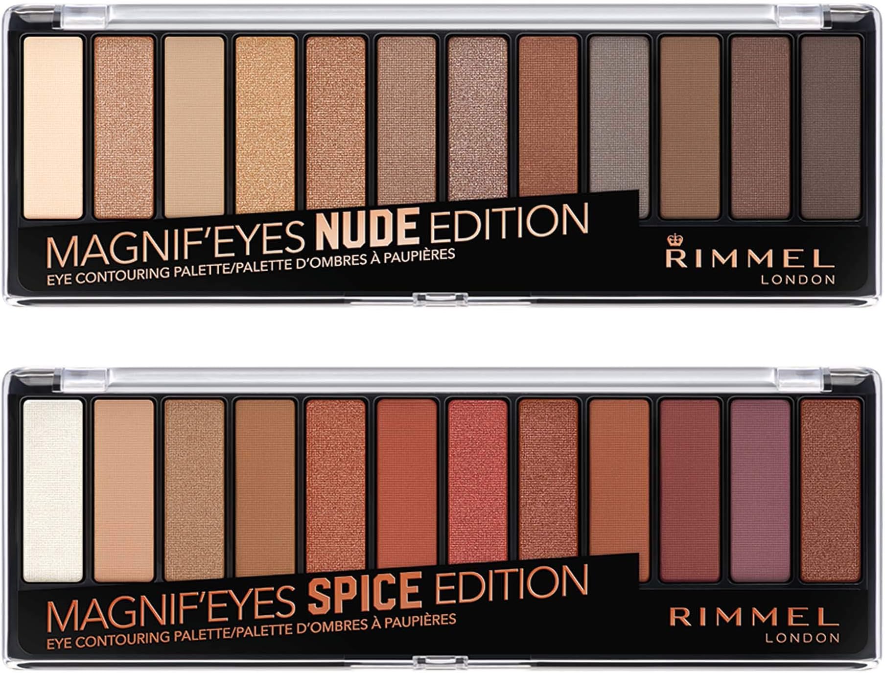 Rimmel Magnif'eyes Eyeshadow Palette, Nude and Spice, Value Pack
