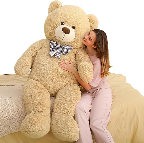 MaoGoLan Giant Teddy Oso de peluche gigante de tamaño real, grande de 5 pies, suave y esponjoso, regalo para baby shower, Navidad, día de San