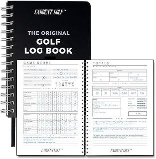 Golf Log Book: Hardcover Edition - Wire-Bound Golf Notebook for Practice Stats and Round Logging - Golf Scorecard Book with Golf Score Cards Pages - Ideal Golf Round Log Book, Golf Journal & Log Book