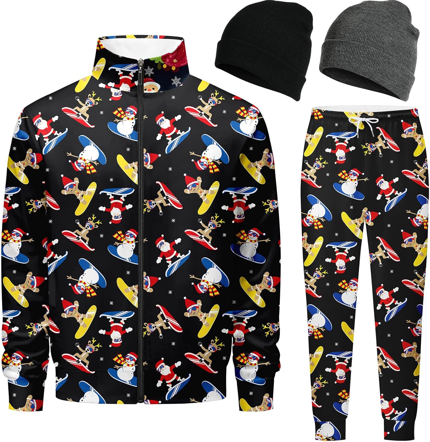 Men’s Tracksuits Sweatsuits 90s 80s outfit for men Athletic Full Zip Sports Sets with 2 knit Cuffed Beanie Men’s Tracksuits Sweatsuits 90s 80s outfit for men Athletic Full Zip Sports Sets with 2 knit Cuffed Beanie