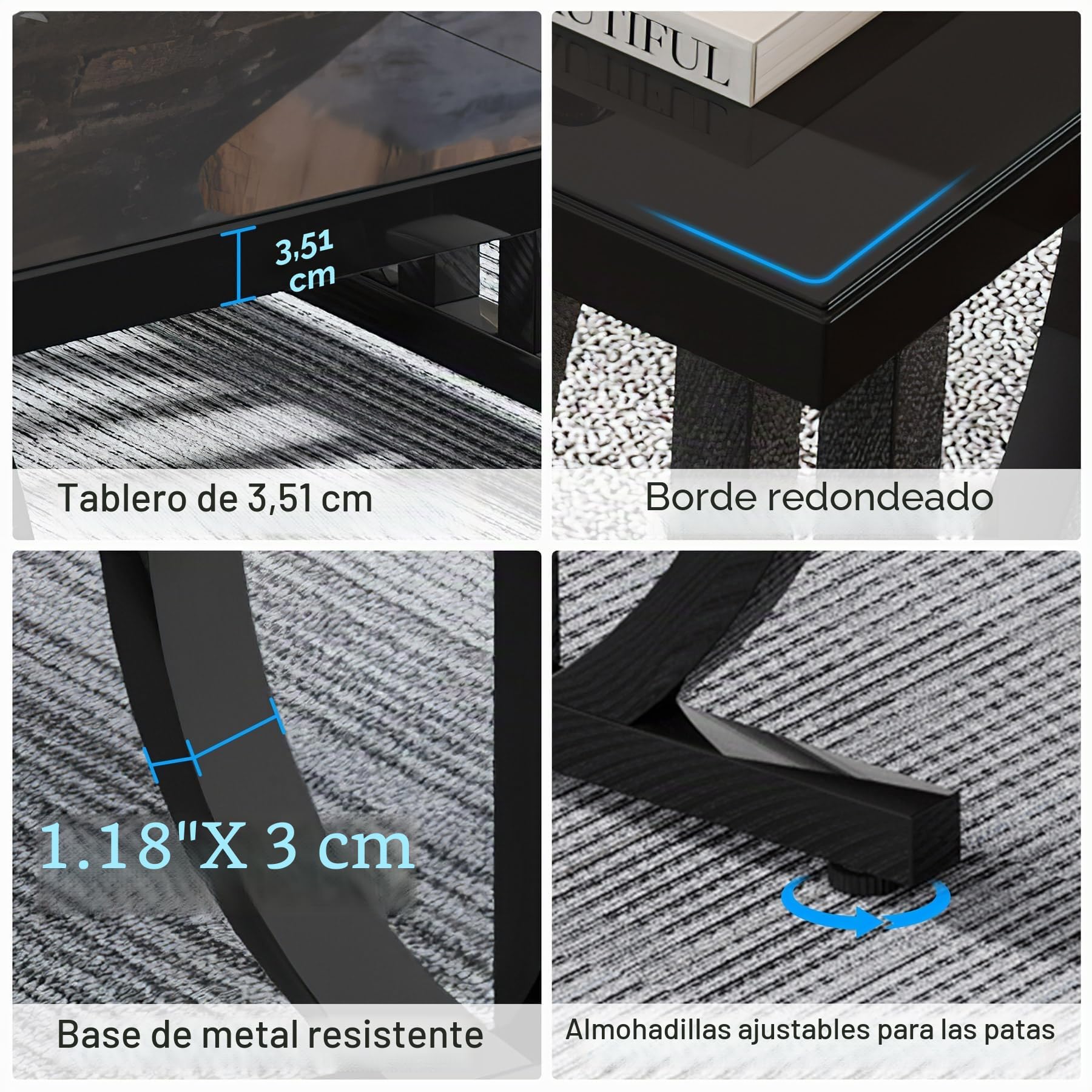 Tribesigns Mesa de escritorio de 160 cm con patas metálicas robustas, escritorio moderno y sencillo, escritorio para ordenador portátil, sala de trabajo, mesa de trabajo
