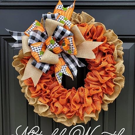 Pumpkin Wreath Burlap