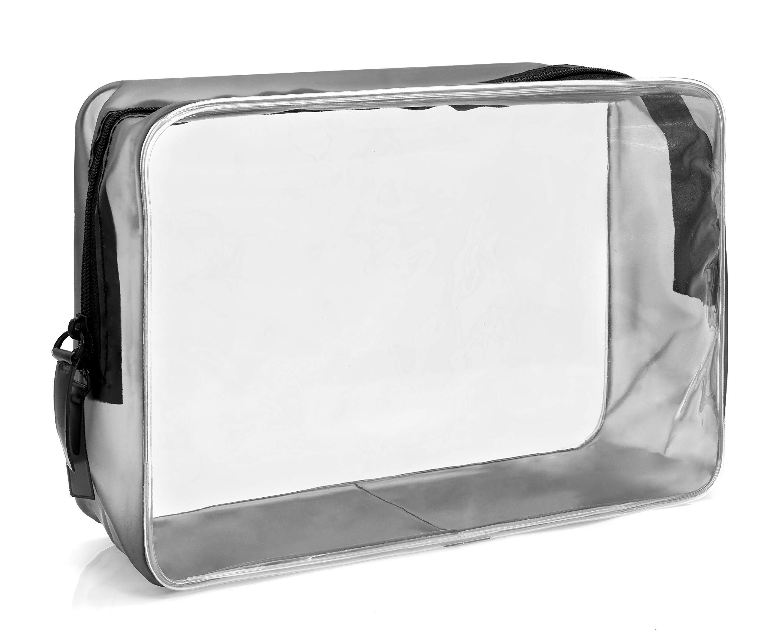 MyGadget Neceser Transparente Impermeable de Viaje - Bolsa de Cosméticos, Porta Líquidos, Cremas, Champú - Talla L