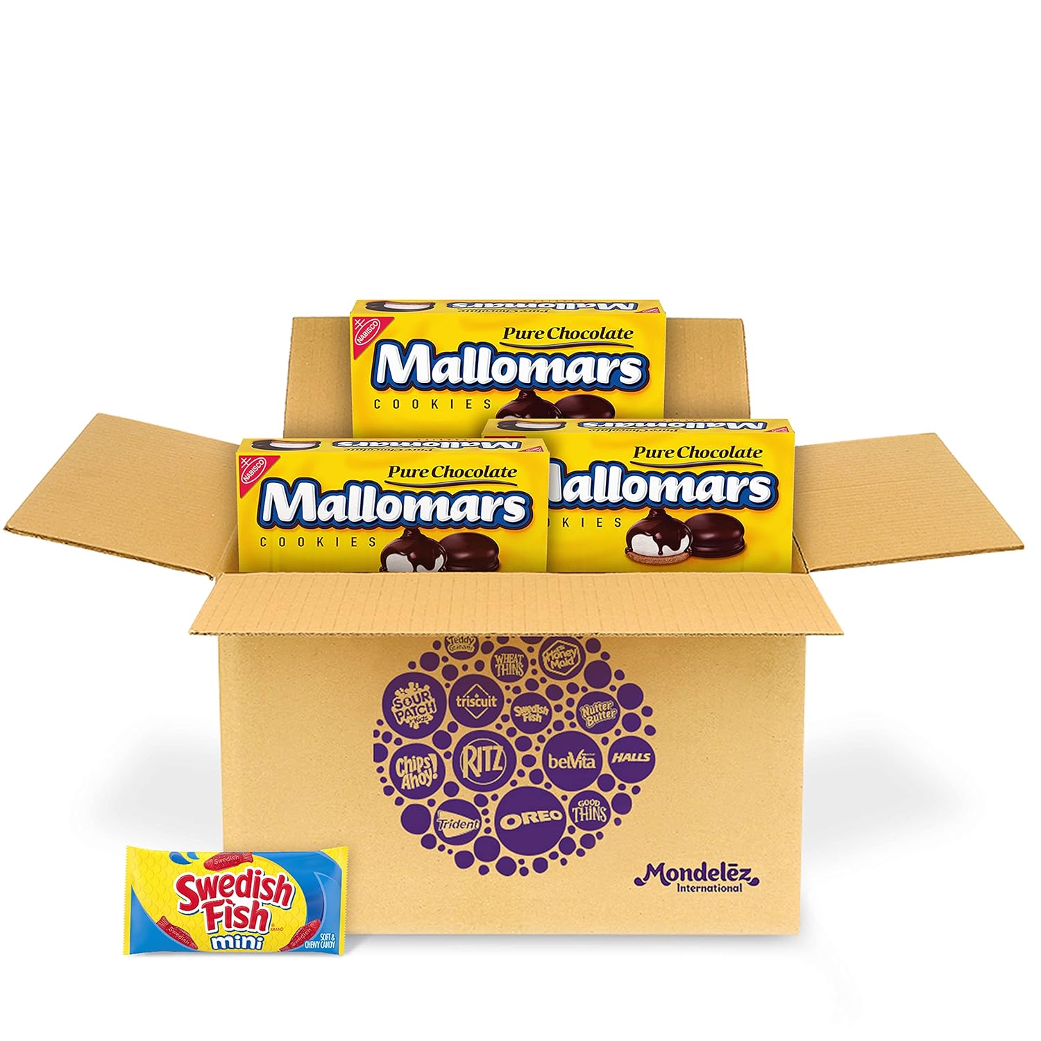 Buy NABISCO Mallomars Chocolate Cookies Boxes + Bonus Swedish Fish Mini