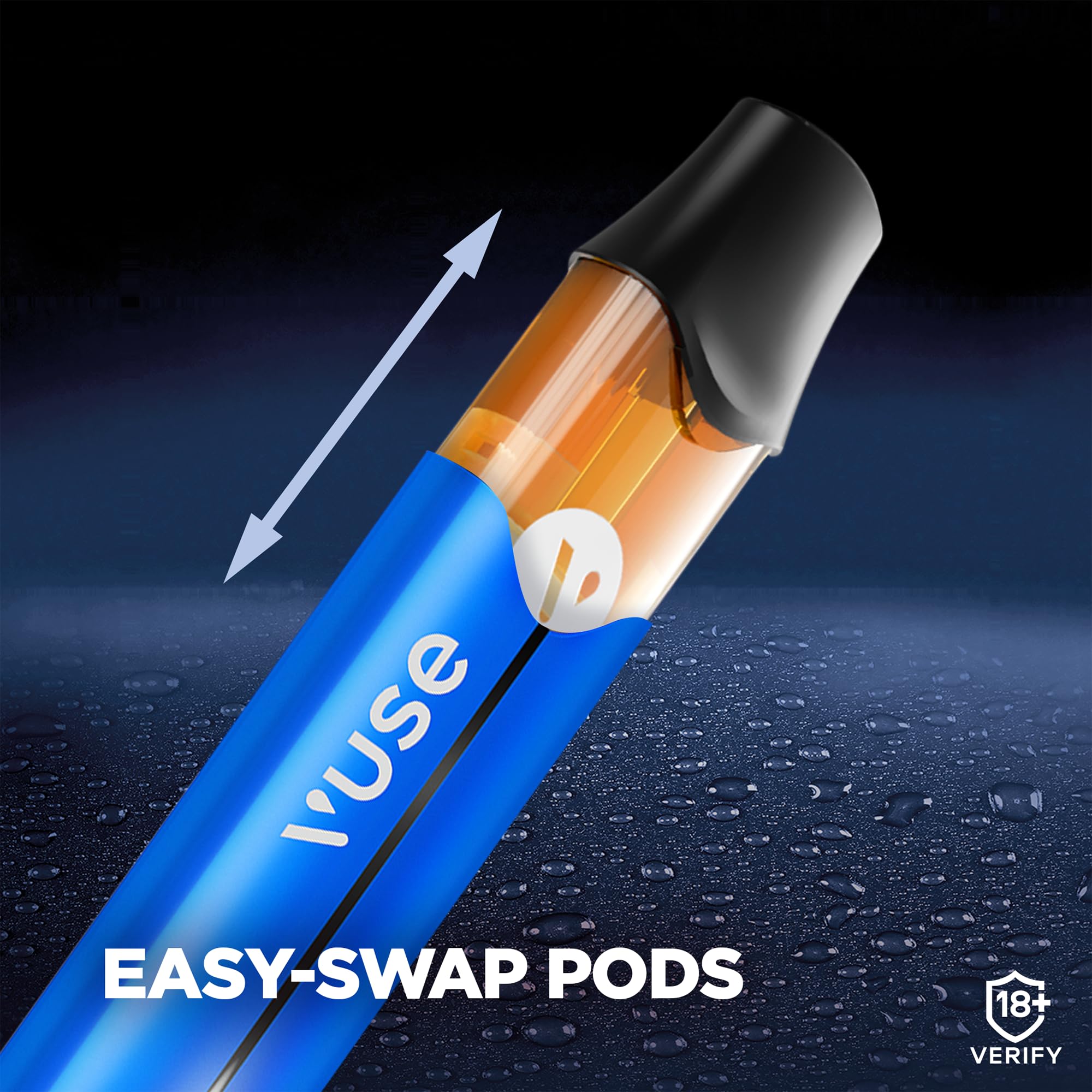 VUSE Pro Vape Pods Blueberry Ice Pack of 2, 2ml, Puff Activated, Up to 950  Puffs per Pod*, Compatible with Vuse Pro and ePod 2 vapes, 0mg Strength,  Easy-to-Use, Nicotine-Free Vaping** :