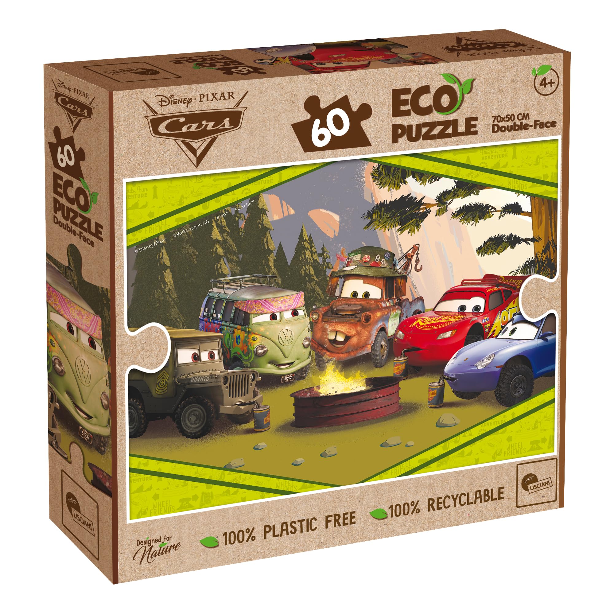 Amazon.com: Liscianigiochi 91867 Disney Eco Puzzle Df Cars 60