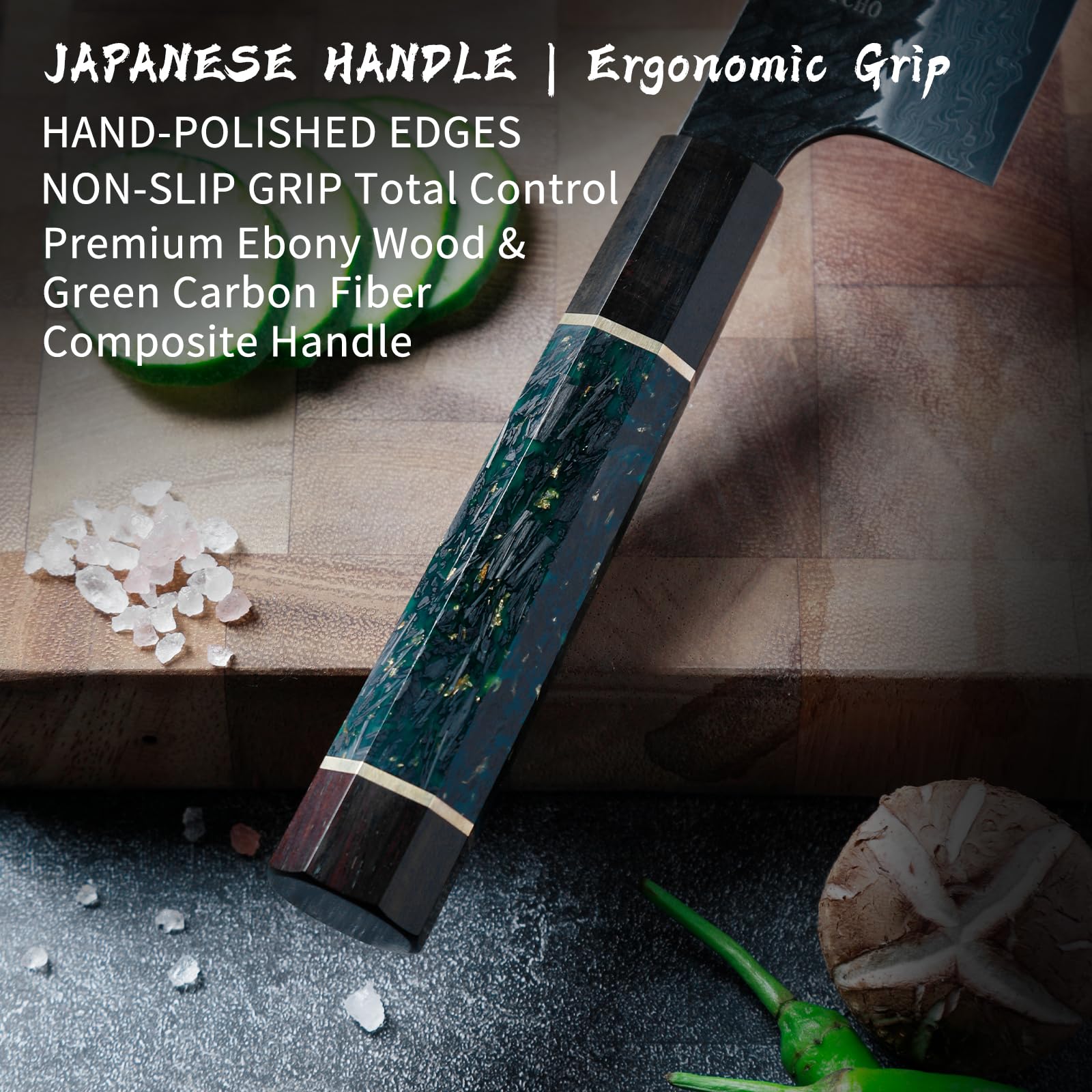 Japanese Kiritsuke Chef Knife, 7.5 Inch 71-Layer SLD Damascus Chef's Knives — Amazon image 4