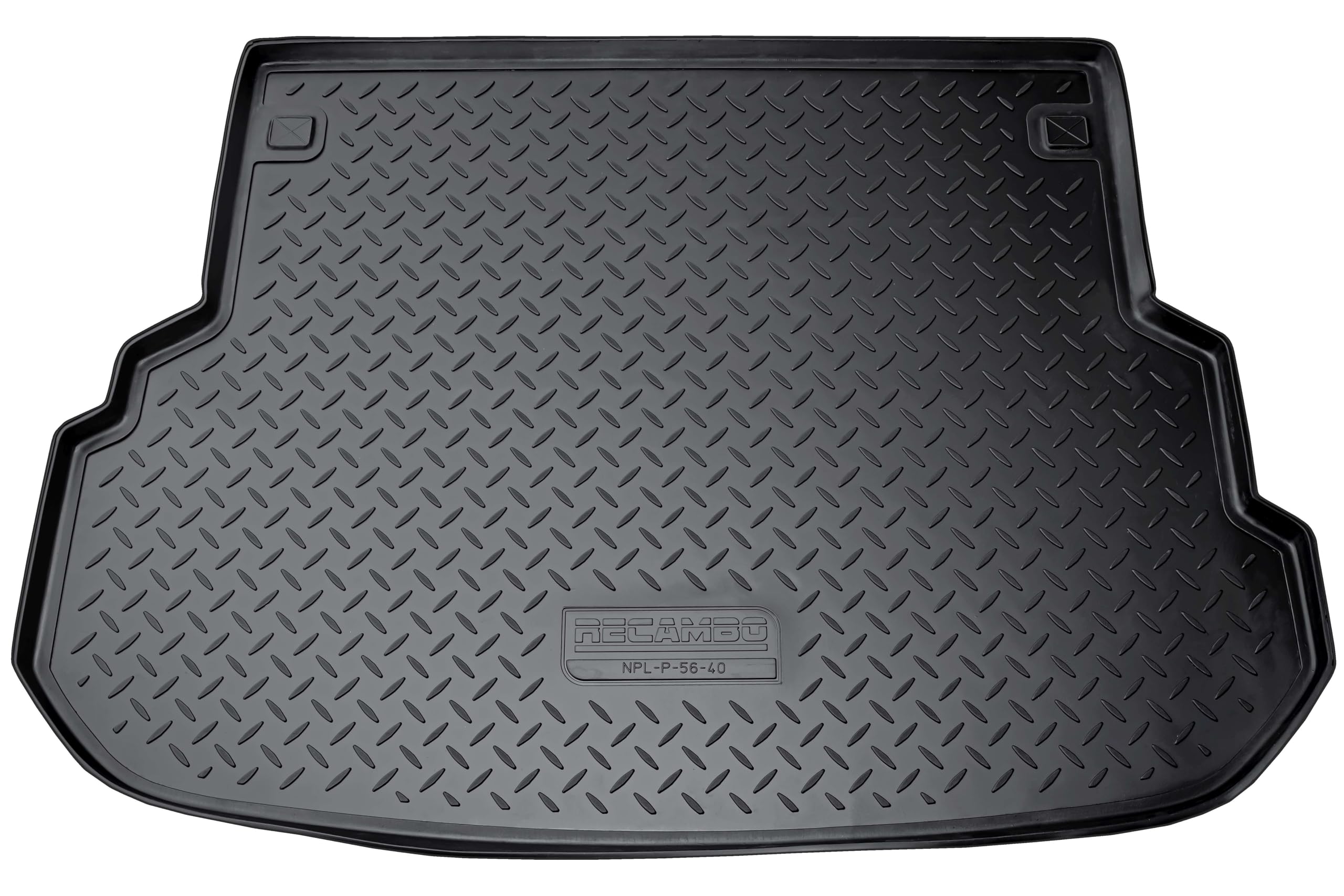 RECAMBO Juego de Alfombrillas de Goma y Bandeja de Maletero para Mercedes Clase GLK, X204, año de fabricación 2008 2015, 100% a Medida, Alfombrillas y Maletero de TPE Antideslizante