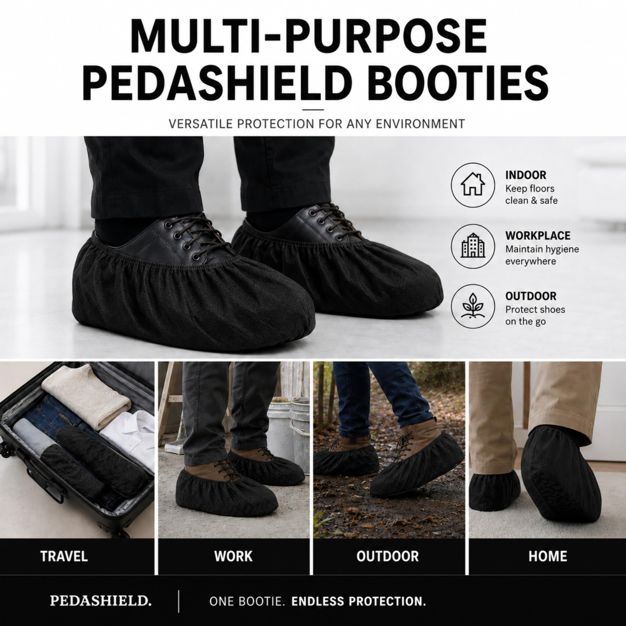 110 Grube bardzo duże jednorazowe pokrowce na buty i buty XL, antypoślizgowe niebieskie botki, wodoodporne ochraniacze na stopy, wytrzymała konstrukcja, 42 g/m², do użytku wewnątrz i na zewnątrz, US