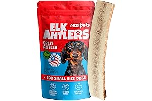 Split Elk Antler for Small Dogs: Grade A Long-Lasting Chew for Aggressive Chewers
