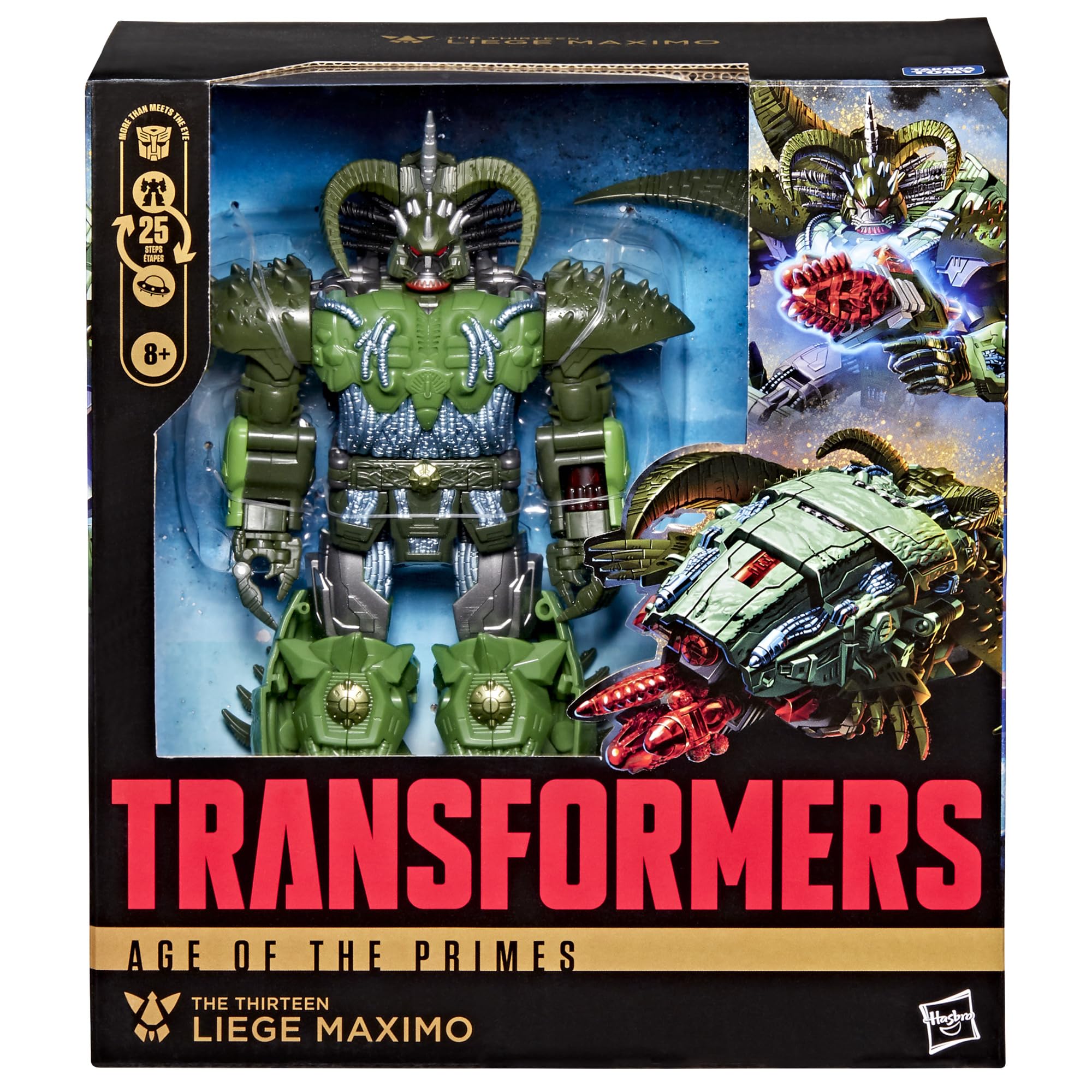Liege Maximo (jeden z Trzynastu) z kolekcji Transformers: Age of the Primes, 21,5-centymetrowa przekształcająca się figurka klasy Leader dla dzieci w wieku od 8 lat