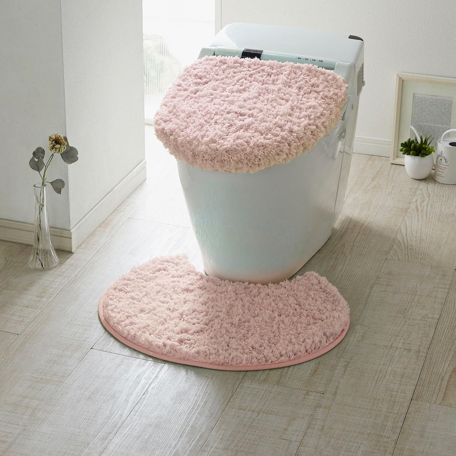 Amazon | [ベルメゾン] トイレマット ふたカバー 2点 セット 洗える
