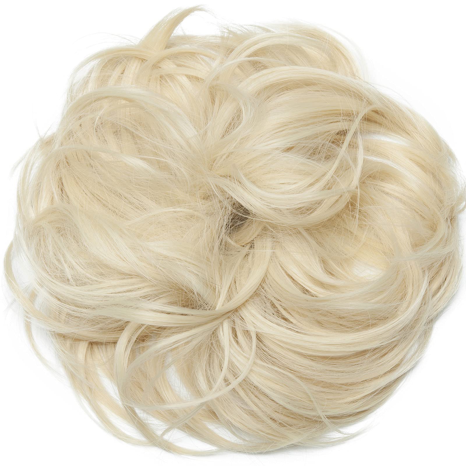 SEGO Updo dopinki do włosów, do wysoko upiętych fryzur, treska, gumka do włosów, kok, duża objętość [rozmiar 80 g], naturalny niestaranny styl, 613C, tleniony blond