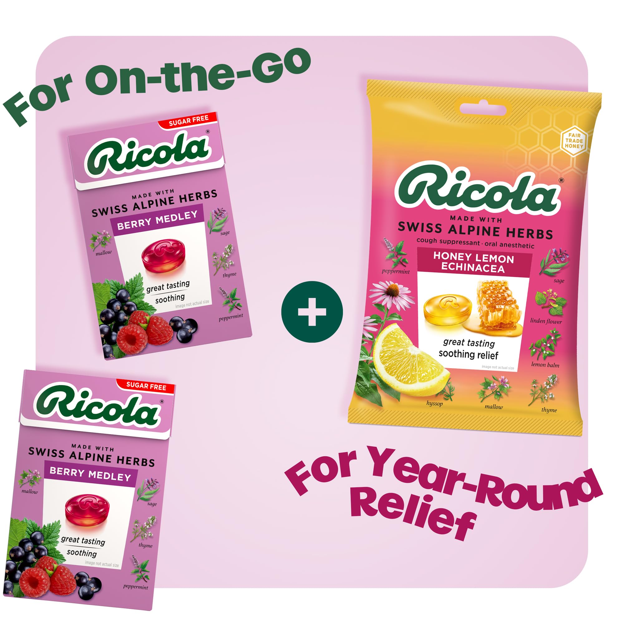 Ricola Sugar Free Berry Medley Herbal Throat Drops - 180 Count — Amazon image 5