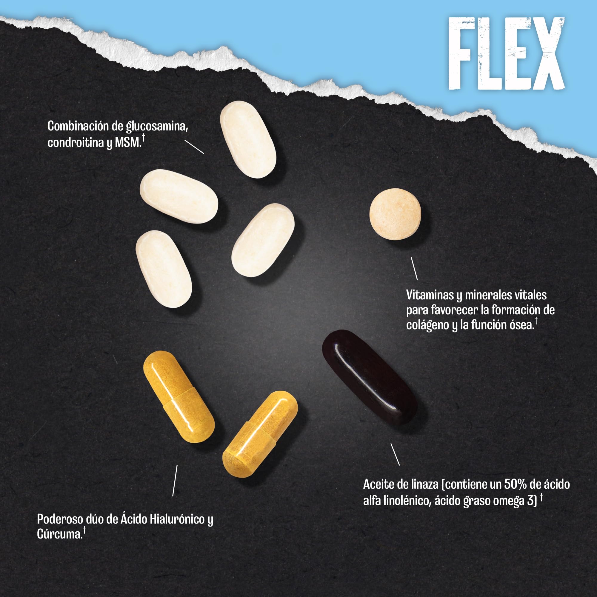 ANIMAL Flex Comprehensive Joint Care - 4 Complejos Unicos para Articulaciones, Huesos y Cartílagos - con Glucosamina y Acido Hialurónico - 44 Paquetes