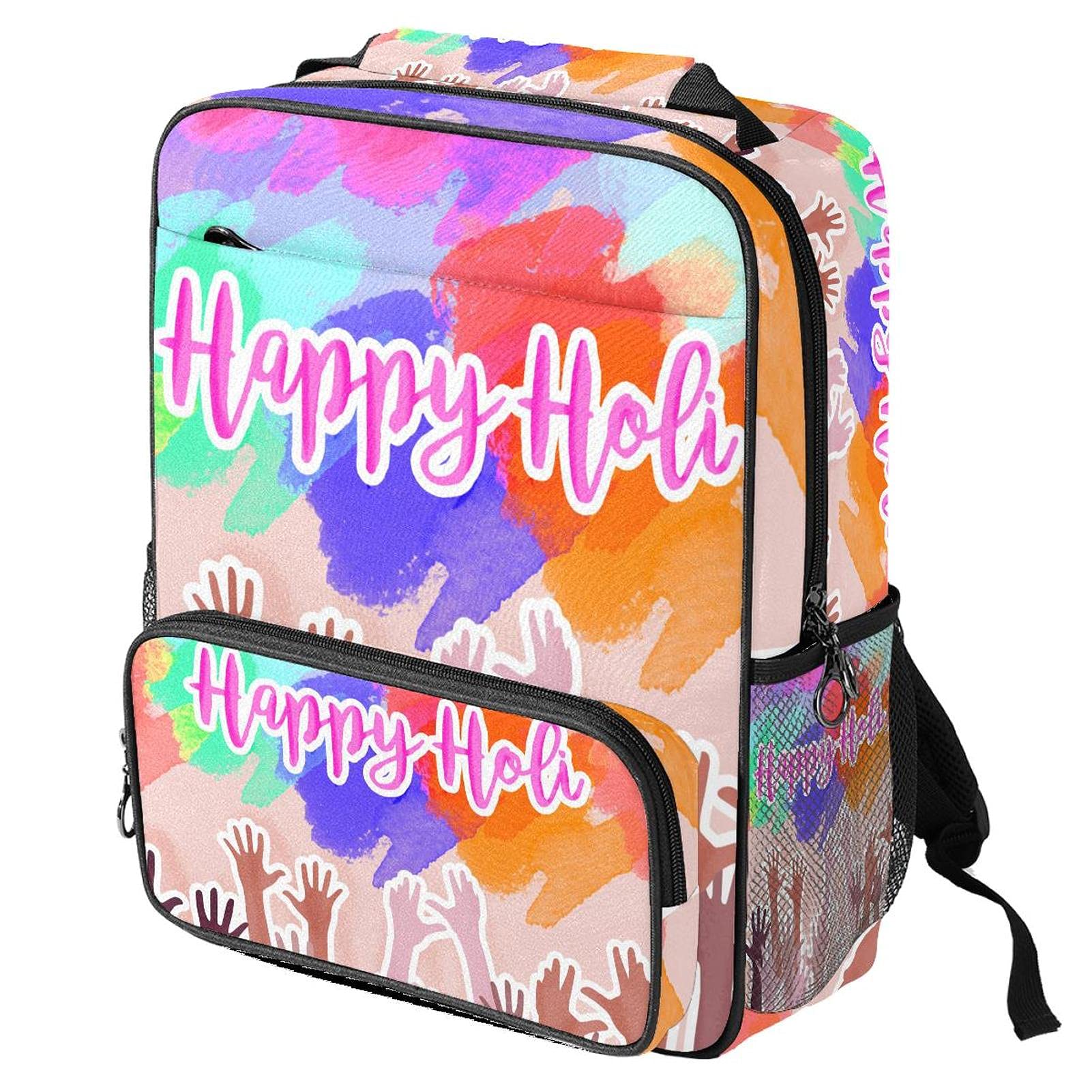 Sac à dos ordinateur portable Happy Holi pour transporter vos affaires sans douleur - 8