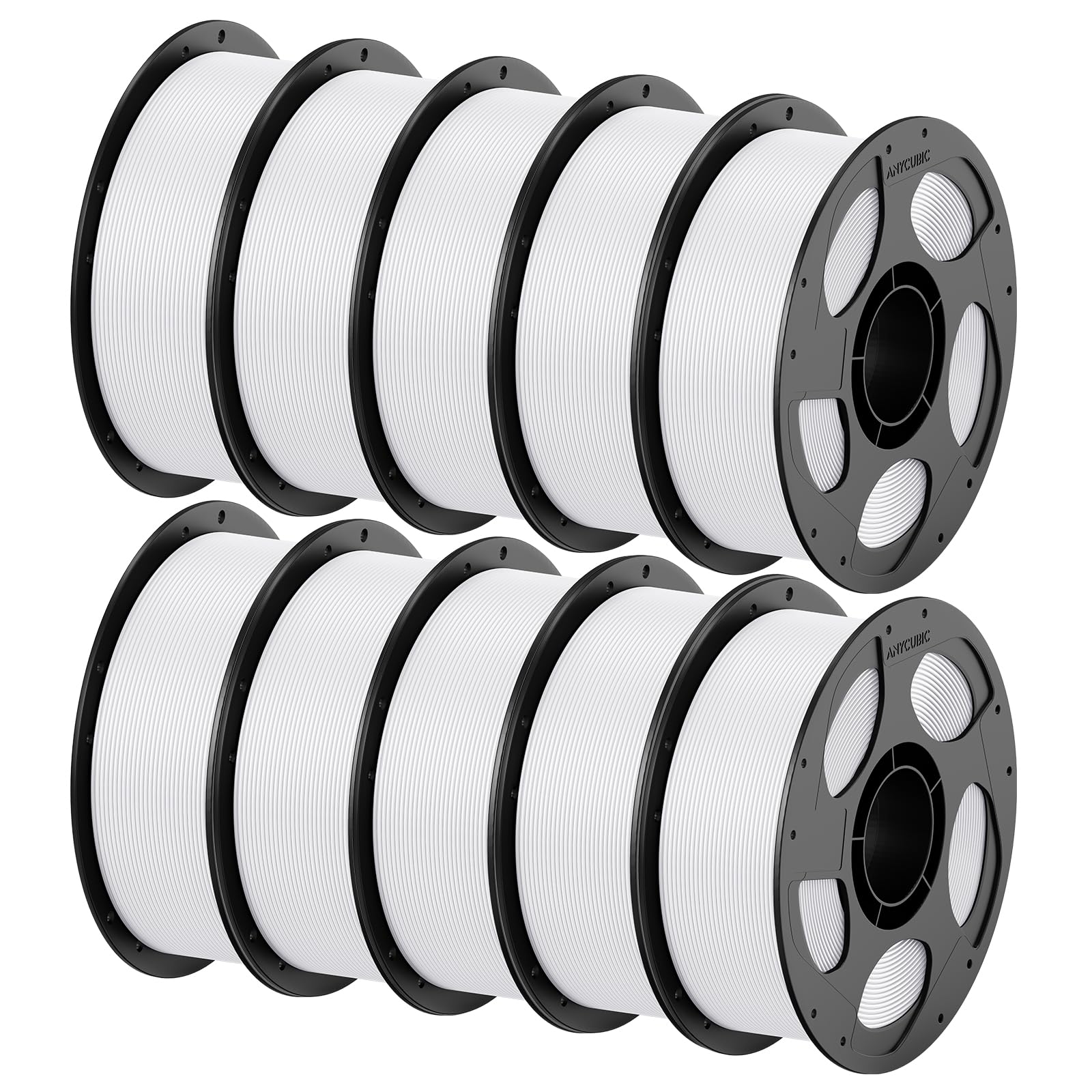 ANYCUBIC PETG Filament 1.75mm, 10KG, White, Reusable Spool