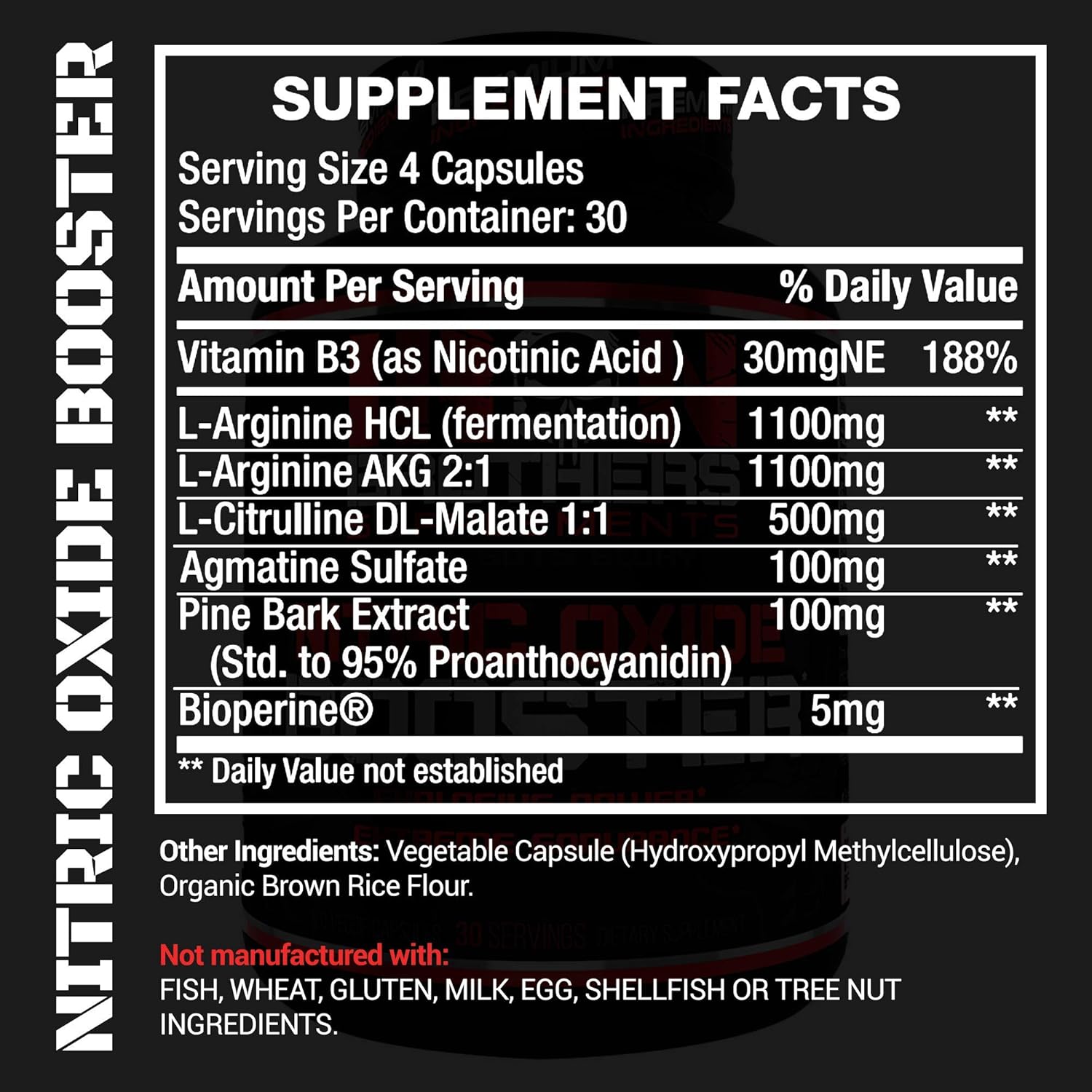 Nitric Oxide Booster | Extra Strength No2 Supplements | Pre-Workout with L-Arginine | Maximum Blood Flow & Vascularity | Increase Muscle Pumps, Energy & Endurance - 120 Veggie Capsules : Health & Household