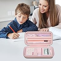 Vista 14 de Elonbo Funda de transporte para calculadora gráfica de color Casio fx-CG50 PRIZM/fx-9750GIII/991ES Plus/ 991CW/ 115ES Plus/300ES/300MS estándar Negro