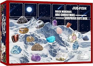 Christmas Advent Calendar Crystal 2023, Christmas Countdown Calendar 24 Days Rocks, Christmas Advent Calendar Gem Art, Gifts for Kids Girls Boys Advent Calendar Healing Crystals (1PC)