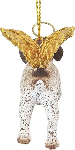 Miniatura 26 de Design Toscano Pitbull Dog Angel - Adorno navideño para árbol de Navidad, 4 pulgadas, resina de piedra fundida, acabado marrón y dorado Marrón