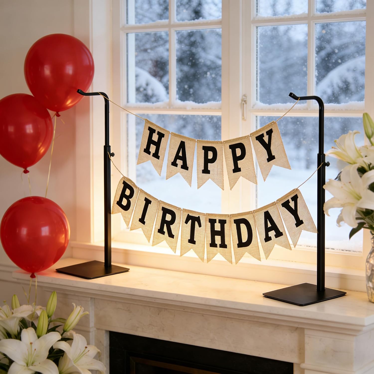 2 Pack Purse Holder Handbag Display Stand: Hanger Rack Showing Bags, Purses, and Wreath, Adjustable Black Hook Stand for Tabletop, Closet, Desk, and Retail Use for Vendors - Image 4