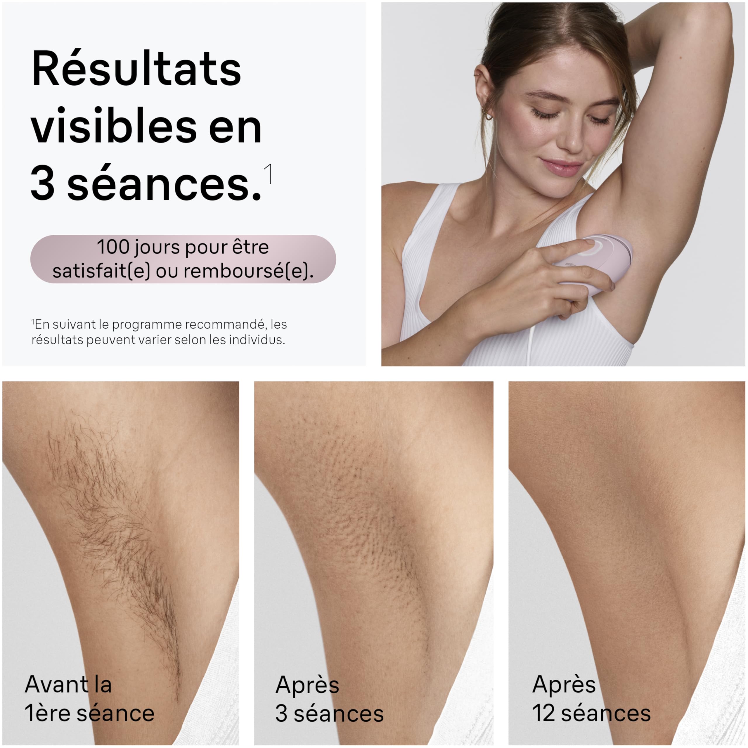 Braun Epilateur Lumiere Pulsee Silk Expert Mini PL1112, Rose | Alternative au Laser à Domicile, Appareil Compact, Rasoir Femme Gillette Venus