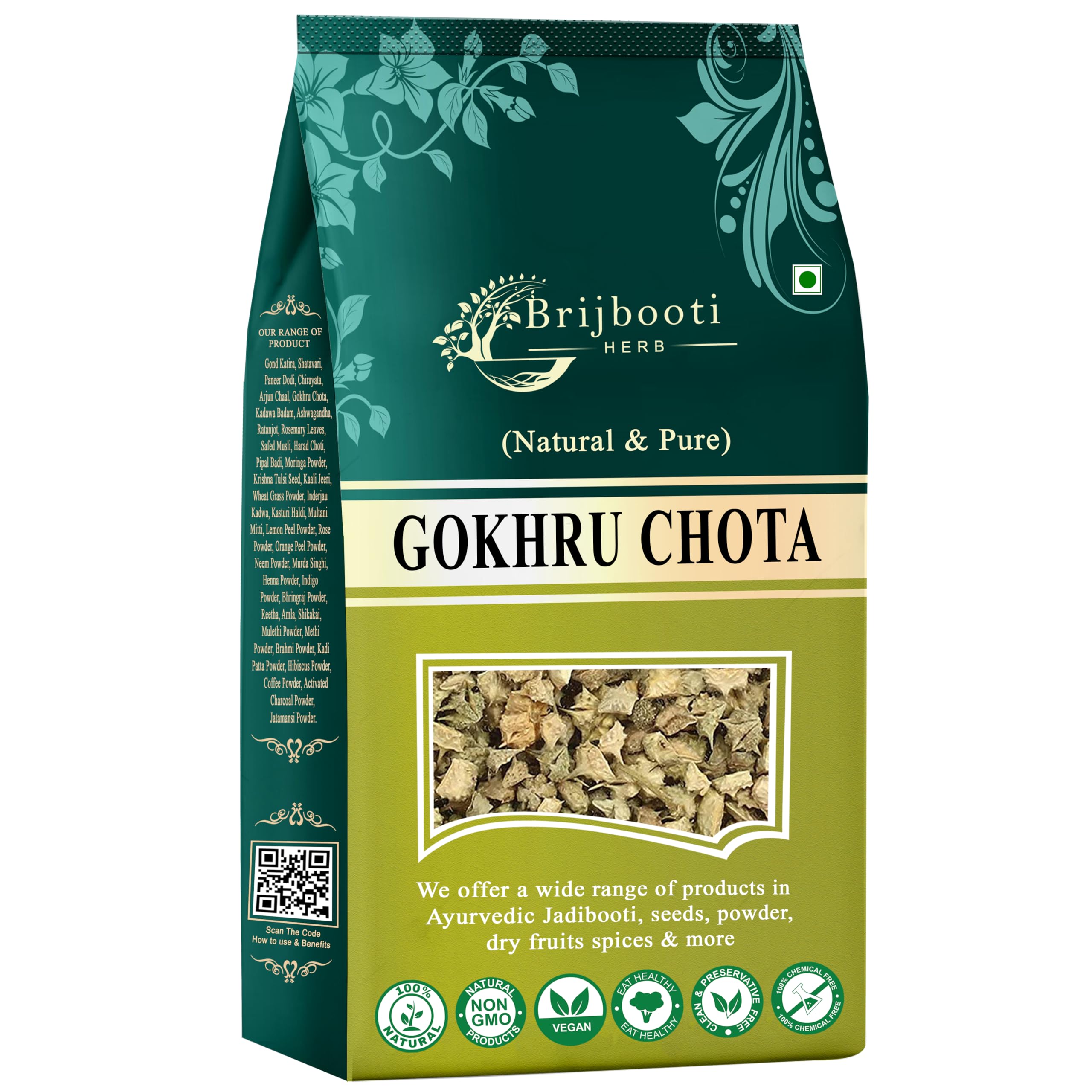 Gokhru Chota 400 gram - Tribulus Terrestris Seeds - Small Caltrops - Pure & Natural