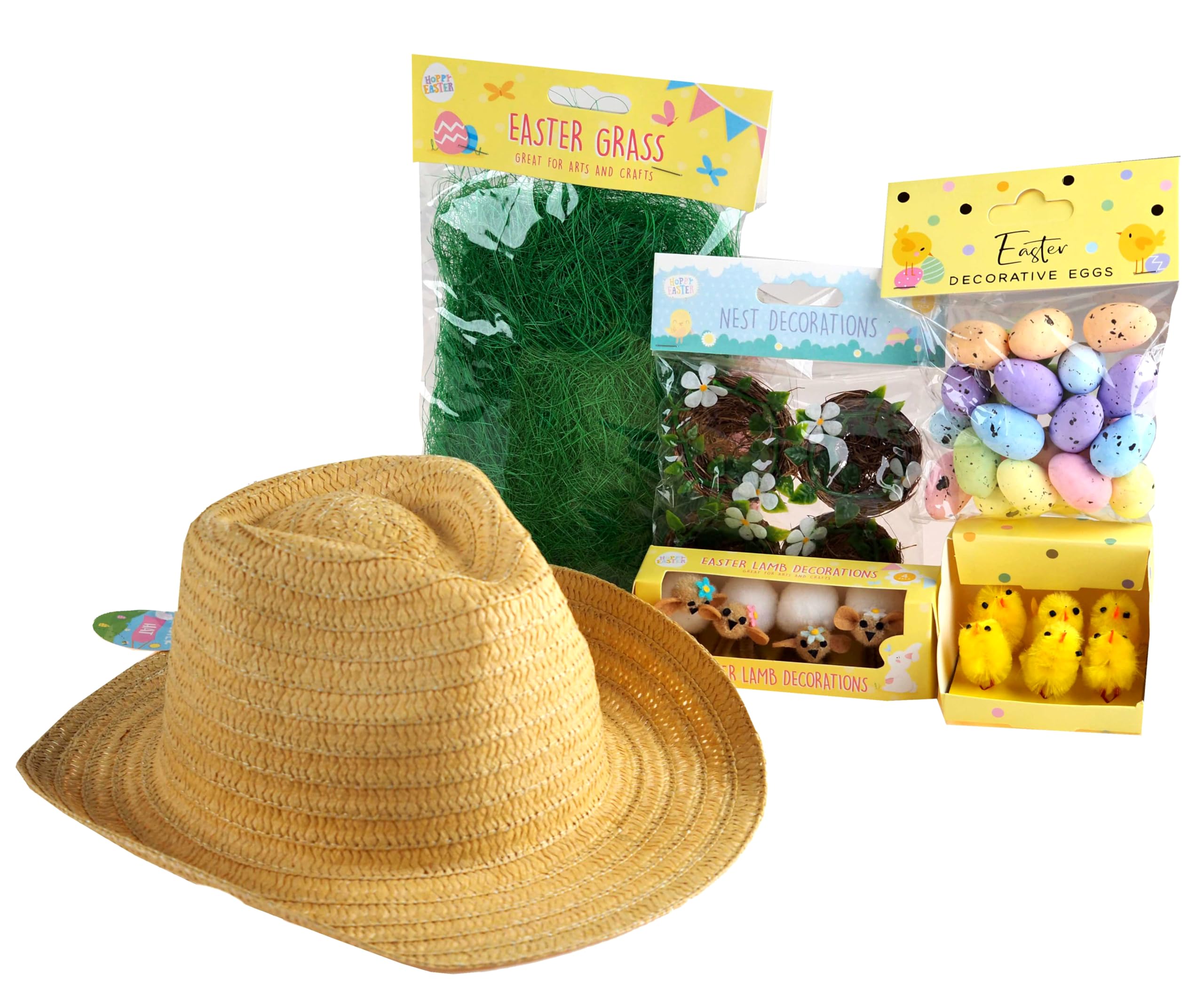Blue Whale Gifts Boys Yellow Make Your Own Easter Bonnet Cow Hat Kit - Random Selection - Includes Hat & 5 Accessory Packs