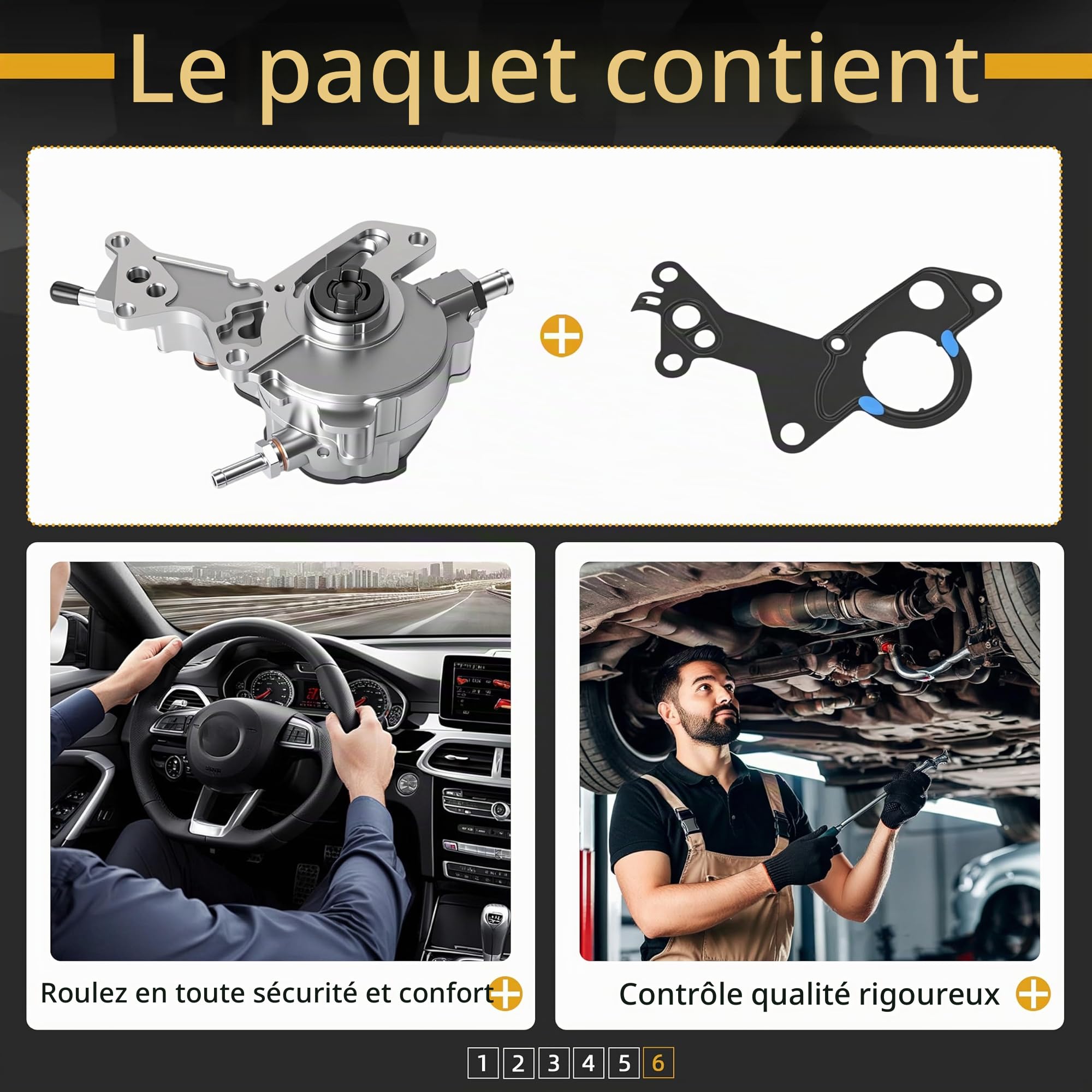 Pompe à vide compatible avec Audi A2 A3 A4 A6, Ford Galaxy, Seat Alhambra, Altea, Arosa, Skoda, VW, système de freinage de pompe à vide, OE#038145209A, 038145209E