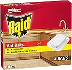 Raid Ant Killer Baits, For Household Use, Kills the Colony, Kills Ants for 3 Months, Child Resistant, 4 Count