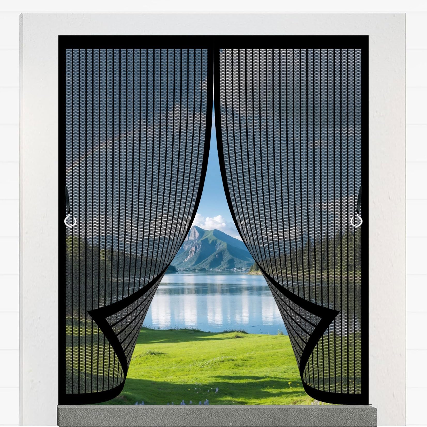 Magnet-Fliegengitter Für Türen 110x218 Cm – Bohrfrei, Mit Klett, Für Balkon- & Zimmertüren