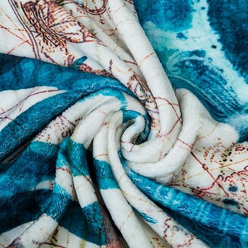 Miniatura 5 de Sviuse Manta de vellón de tortugas marinas para mujeres, hombres y niños, mantas temáticas náuticas costeras para sofá, cama, regalos para amantes