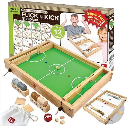 Big Flick n Kick juegos de mesa portátiles de madera para interiores y niños Big Flick n Kick juegos de mesa portátiles de madera para interiores y niños
