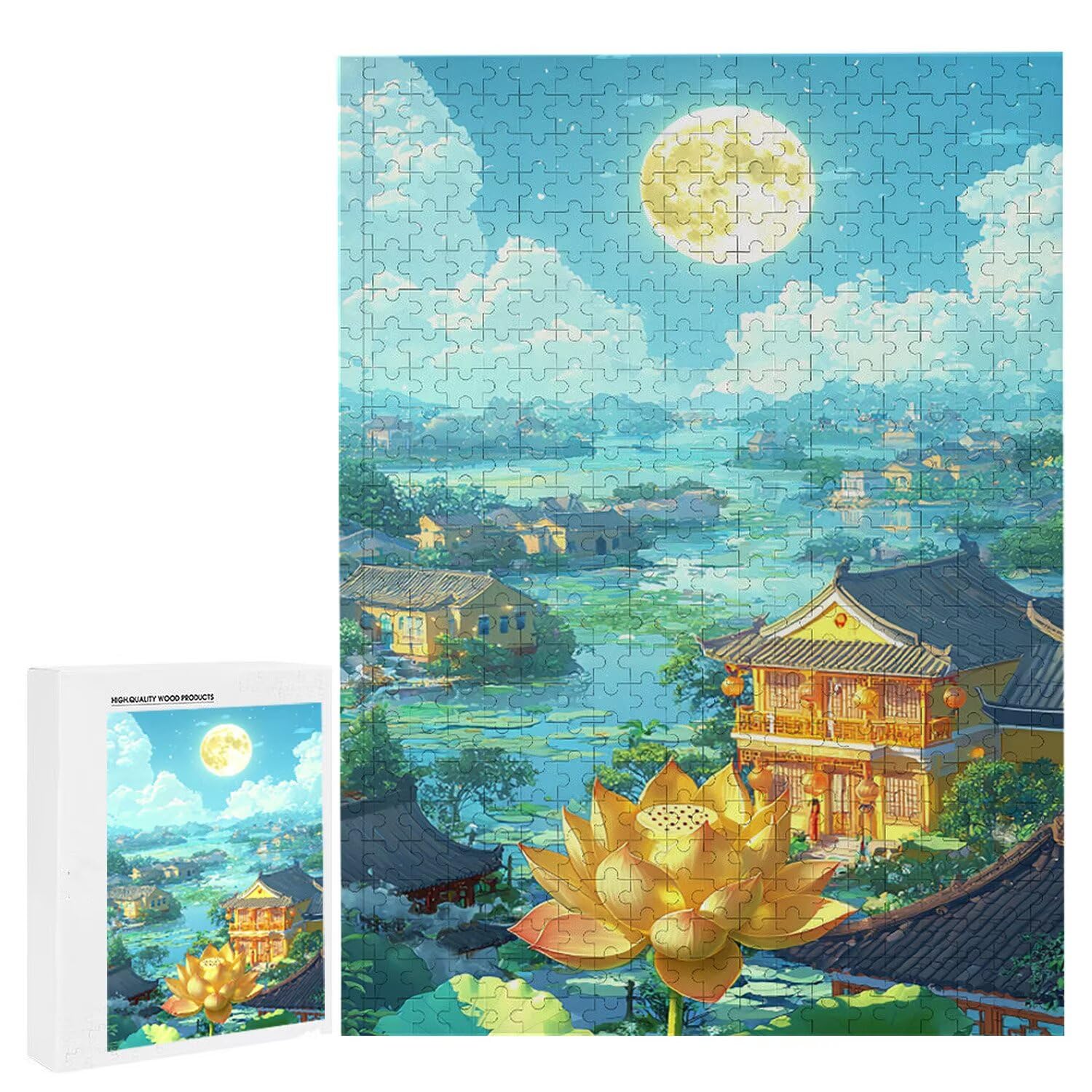 Puzzle 6000 elementów, puzzle dla dorosłych, wyzwanie puzzle, puzzle dla całej rodziny, napis na plecach, prezenty dla mężczyzn i kobiet, temat: (Izolacja Lotos) z-541