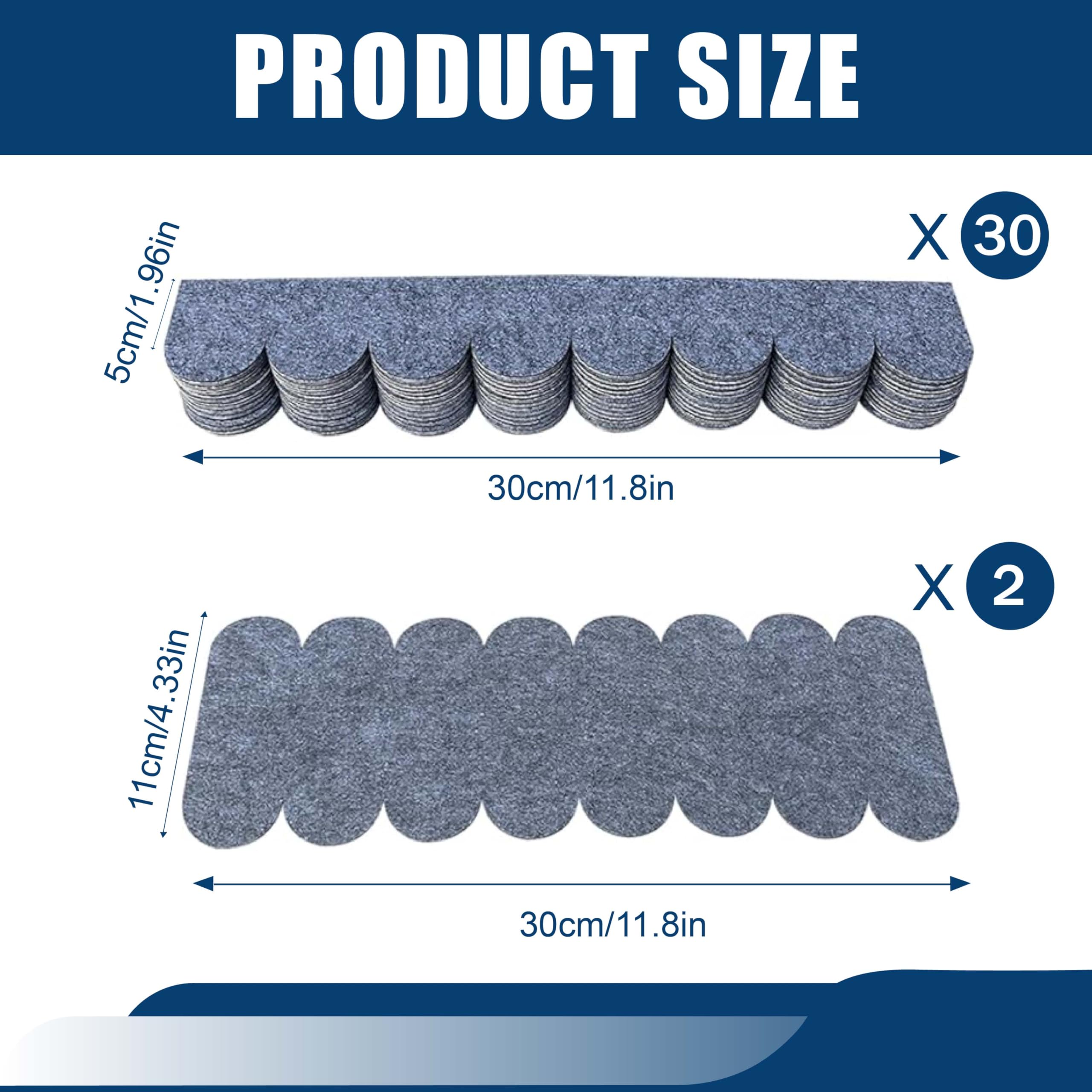 32 unidades de fieltro autoadhesivo para techos para pajareras, tejas en gris (30 x 5 cm y 30 x 11 cm) – Resistente al agua para nido, hotel de insectos, conejeras, casetas para pájaros DIY, casetas