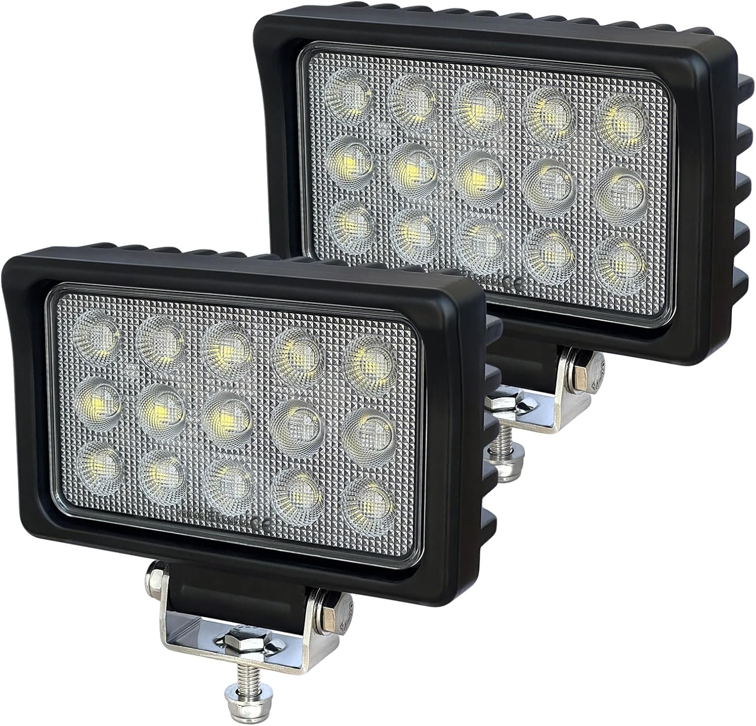 2 Pack 150W LED Tractor Work Lights, 12000Lms LED Flood Light Off Road Lights for Trucks Heavy Equipment Vehicles, 12V/24V