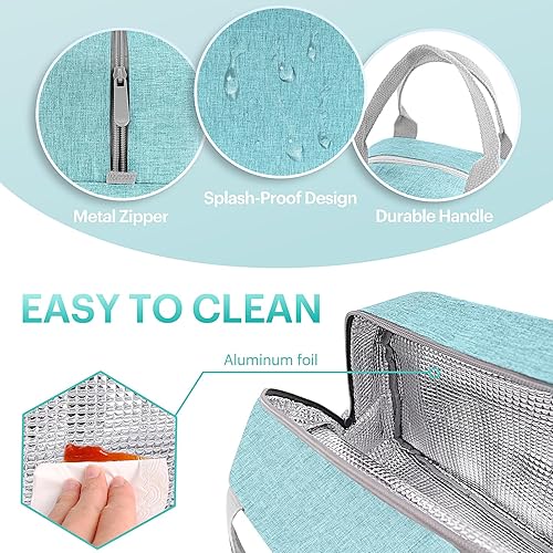 Miniatura 4 de Bolsa de almuerzo para mujeres y hombres, lonchera aislada para adultos, pequeña a prueba de fugas, contenedor de almuerzo reutilizable de alta