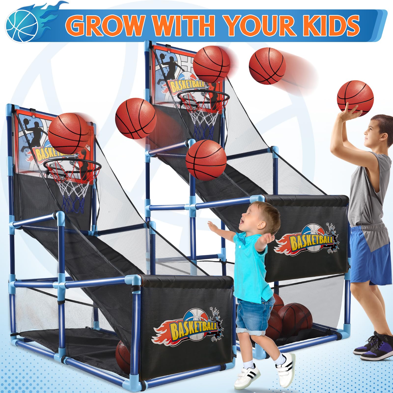 LNCOJOLM Mini pelota de repuesto de espuma de 13 cm para aro de baloncesto interior, color naranja, silencioso, suave, juguete para el estrés, juguete silencioso para niños, playa, piscina, interior y LNCOJOLM Mini pelota de repuesto de espuma de 13 cm para aro de baloncesto interior, color naranja, silencioso, suave, juguete para el estrés, juguete silencioso para niños, playa, piscina, interior y