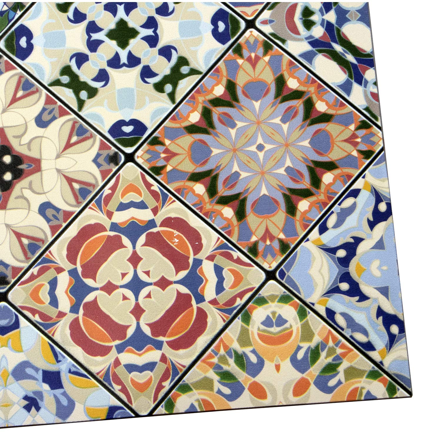 DRW Tapis en Vinyle avec mosaïque 60 x 90 cm